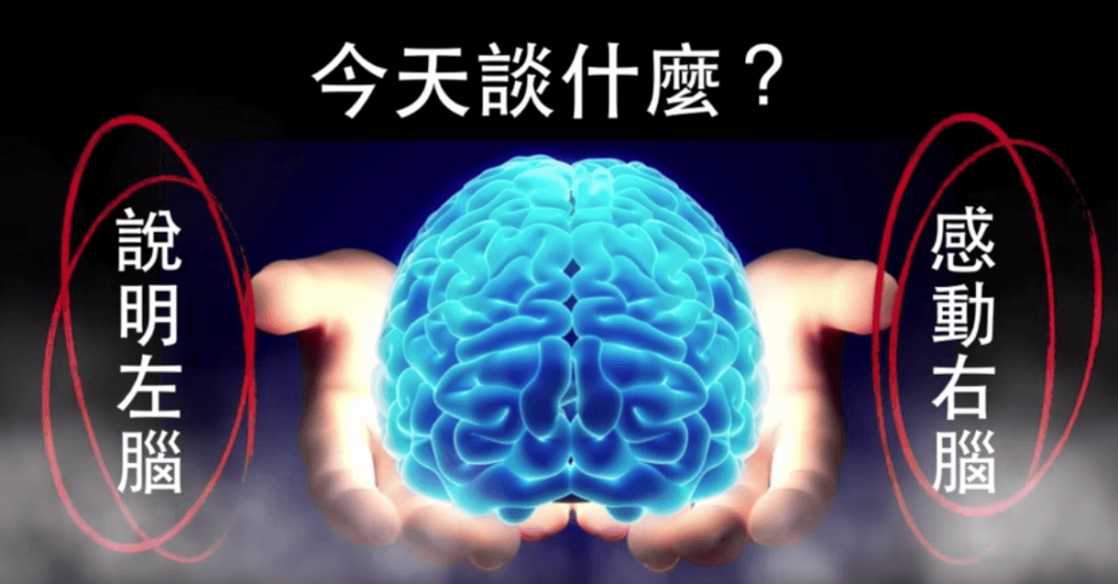 說明左腦 感動右腦